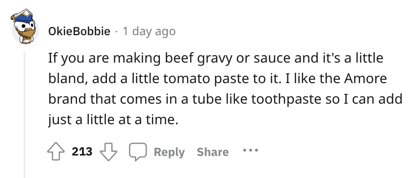 Screenshot of Reddit comment