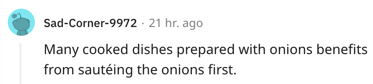 Screenshot of Reddit comment