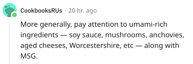 Screenshot of Reddit comment