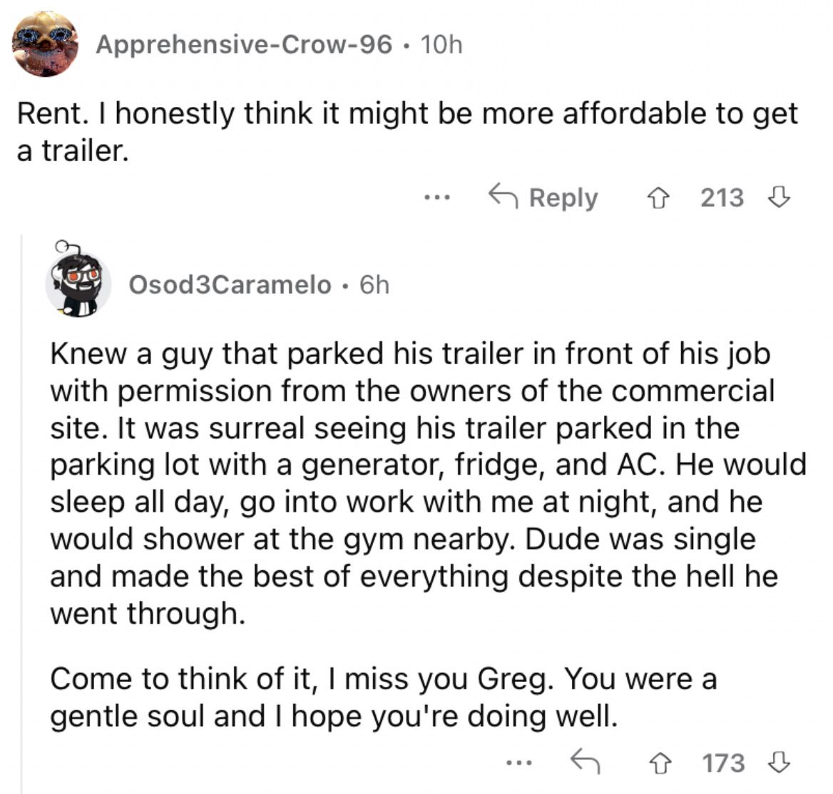 Reddit screenshot about crazy prices of rent.