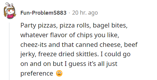 reddit screenshot of munchies snacks