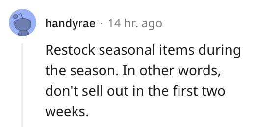 Screenshot of Reddit comment