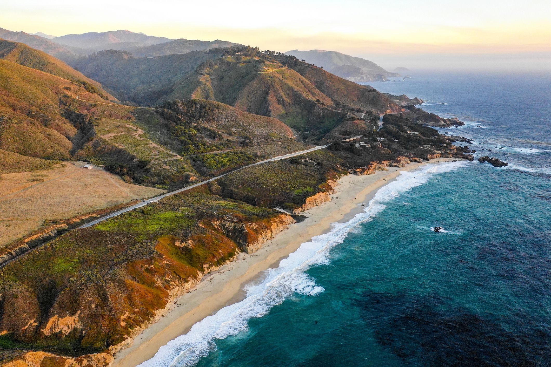 The pacific ocean at Big Sur, California