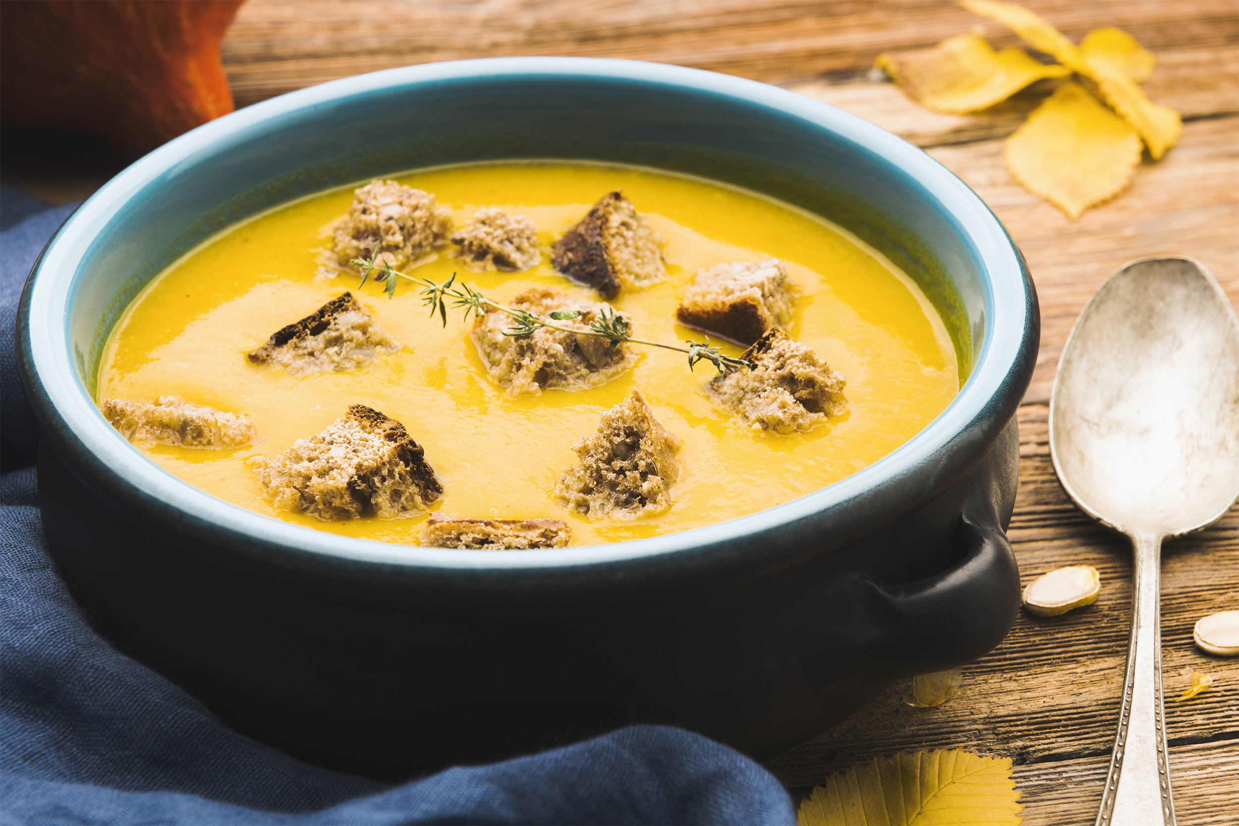 pumpkin soup with croutons