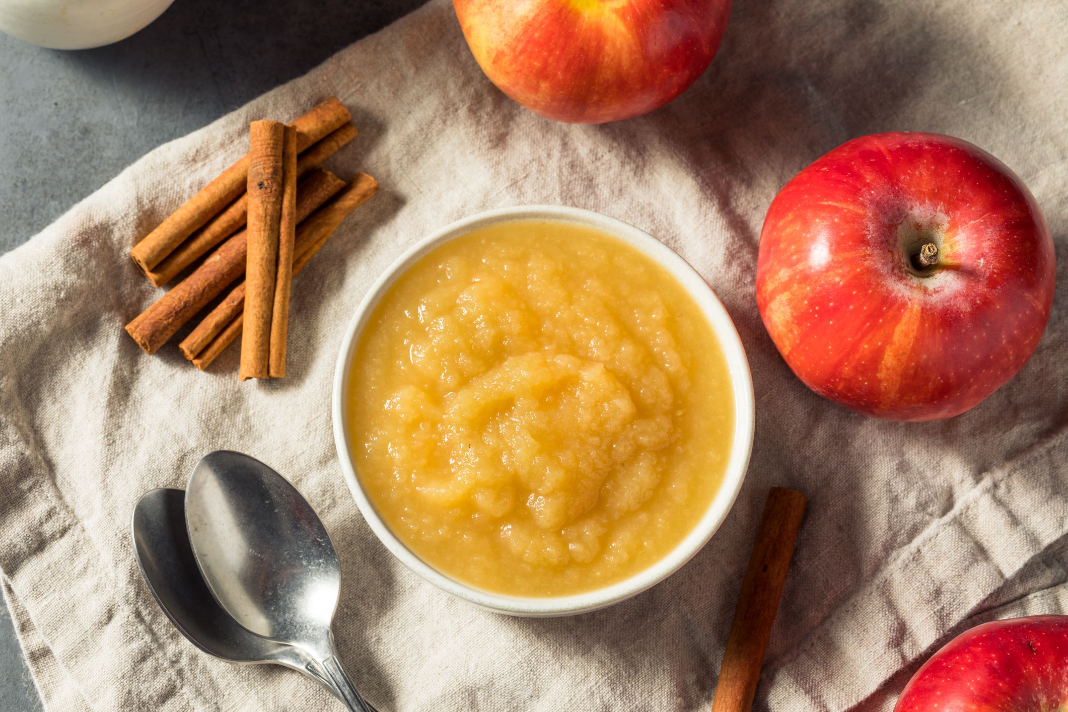 Healthy Organic Raw Apple Sauce in a Bowl