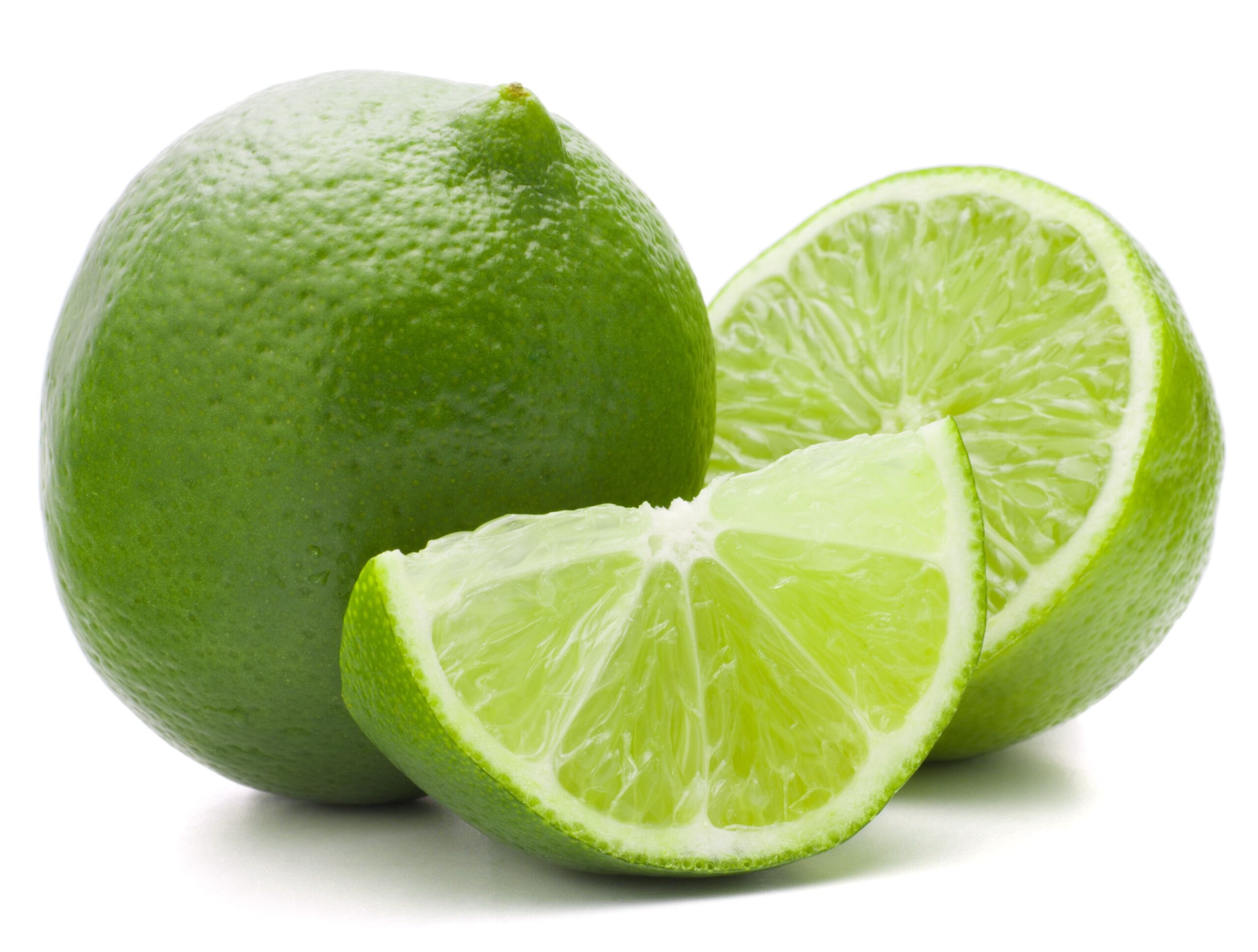 Citrus lime fruit isolated on white background cutout