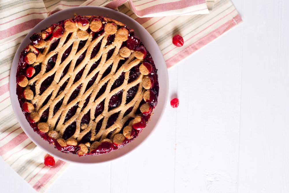 Homemade cherry pie