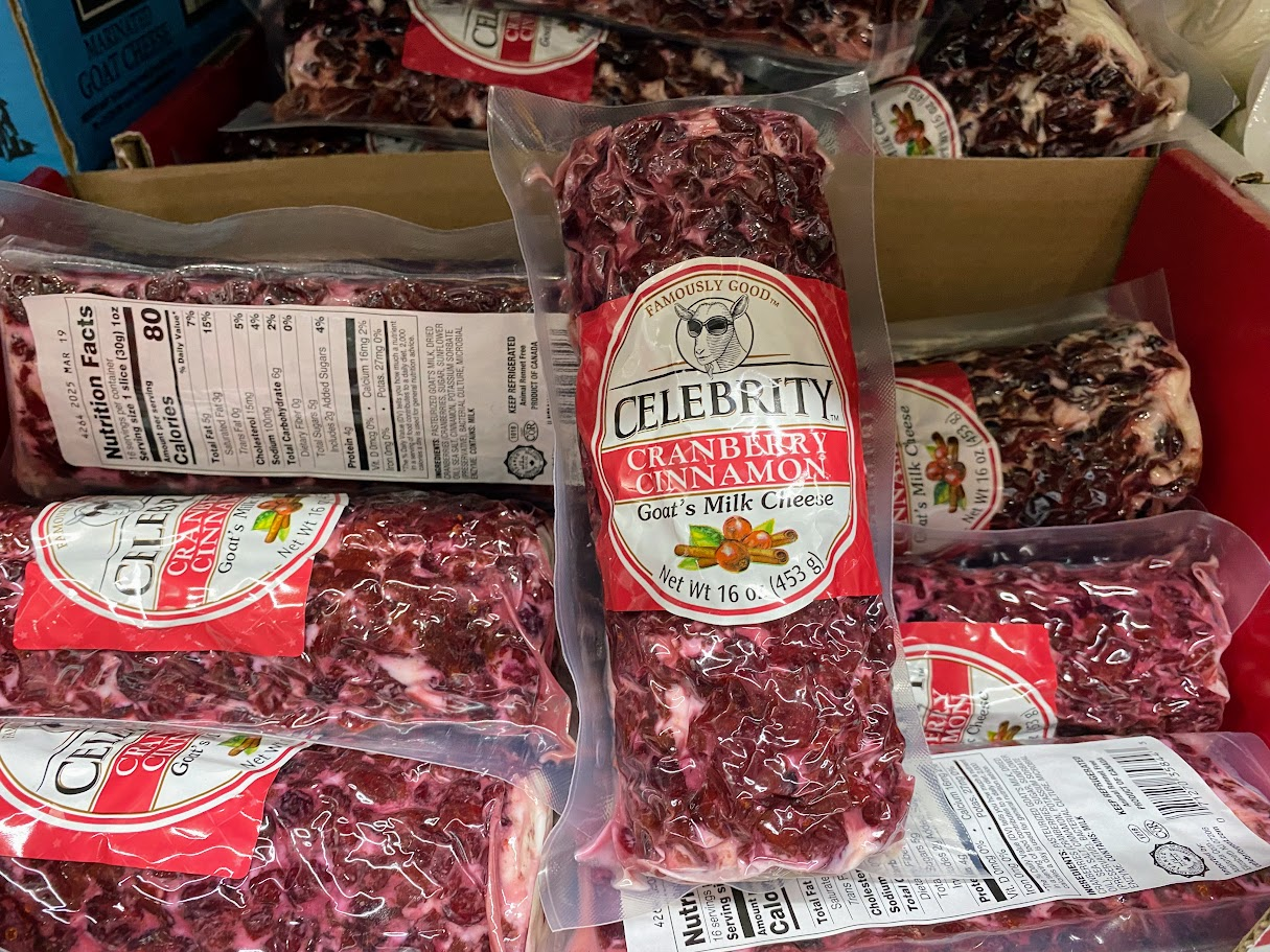 Costco Celebrity cranberry cinnamon goat cheese