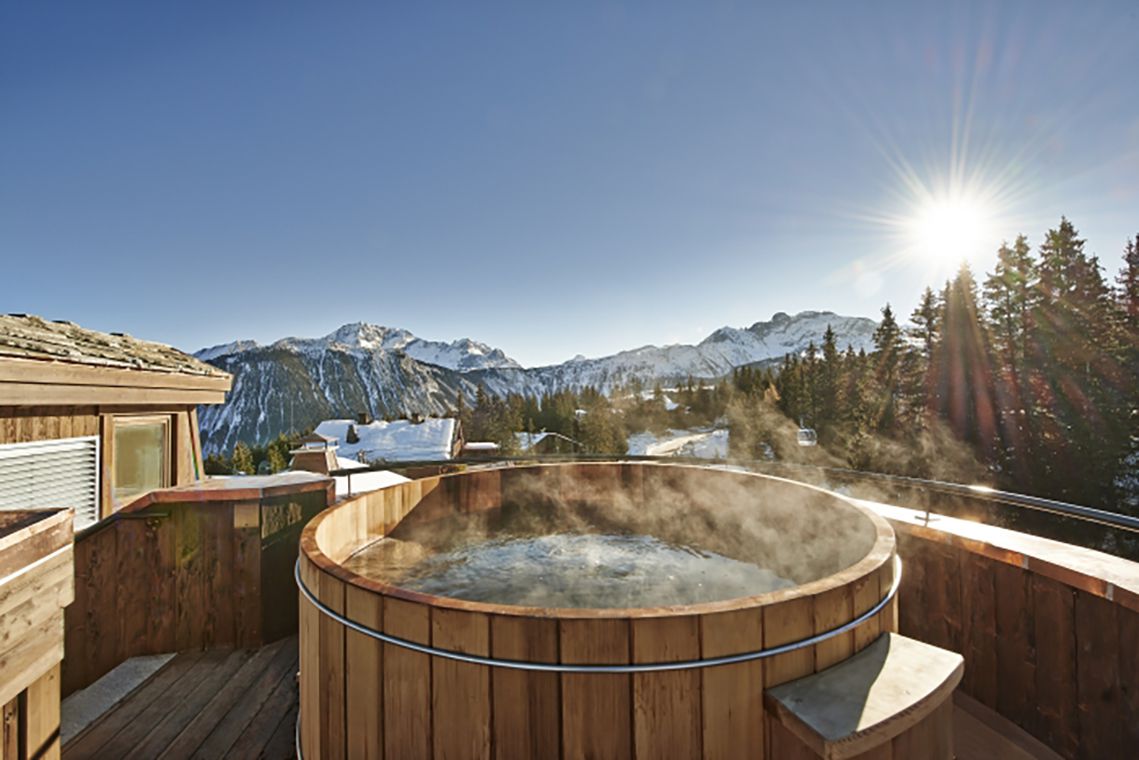 penthouse hot tub at L’Apogée Courchevel