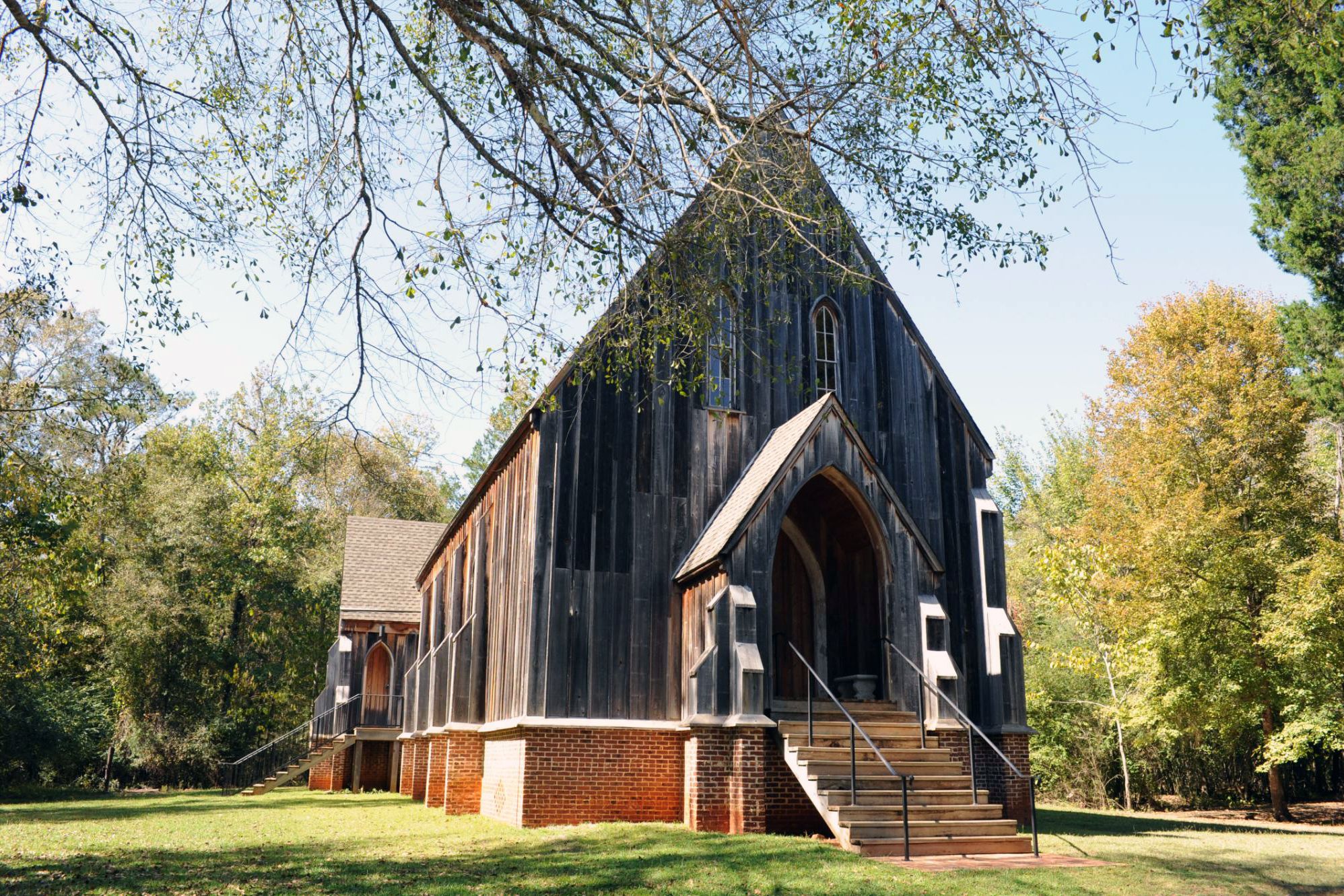 church on grounds across from visitor center