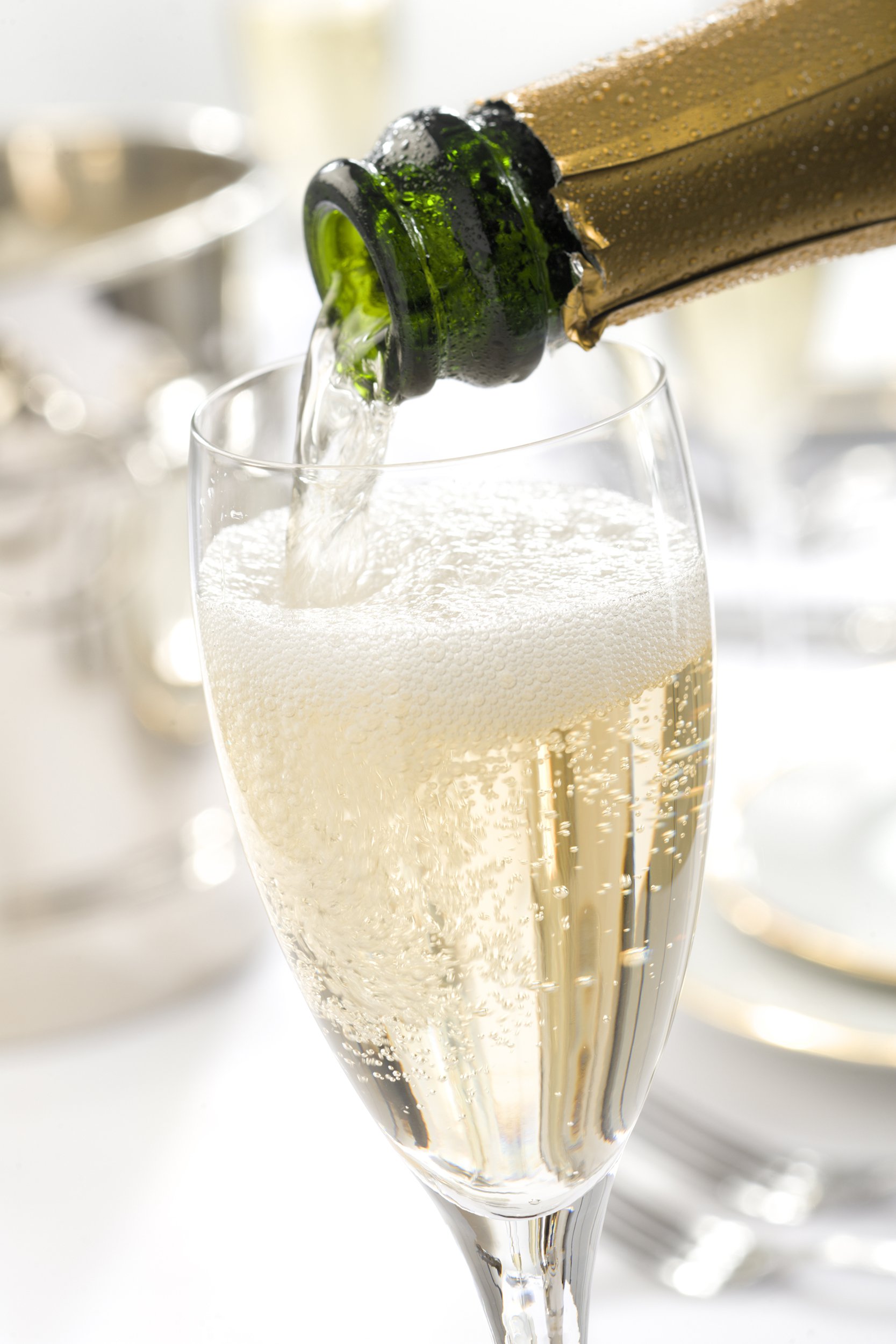 pouring champagne