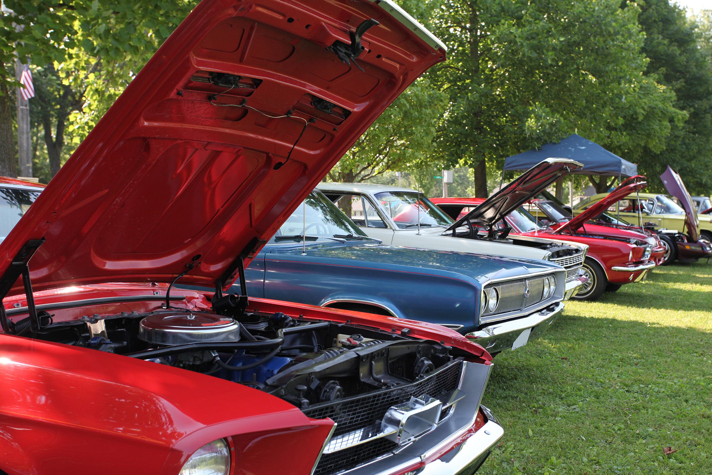 classic automobiles on display at Indiana car show
