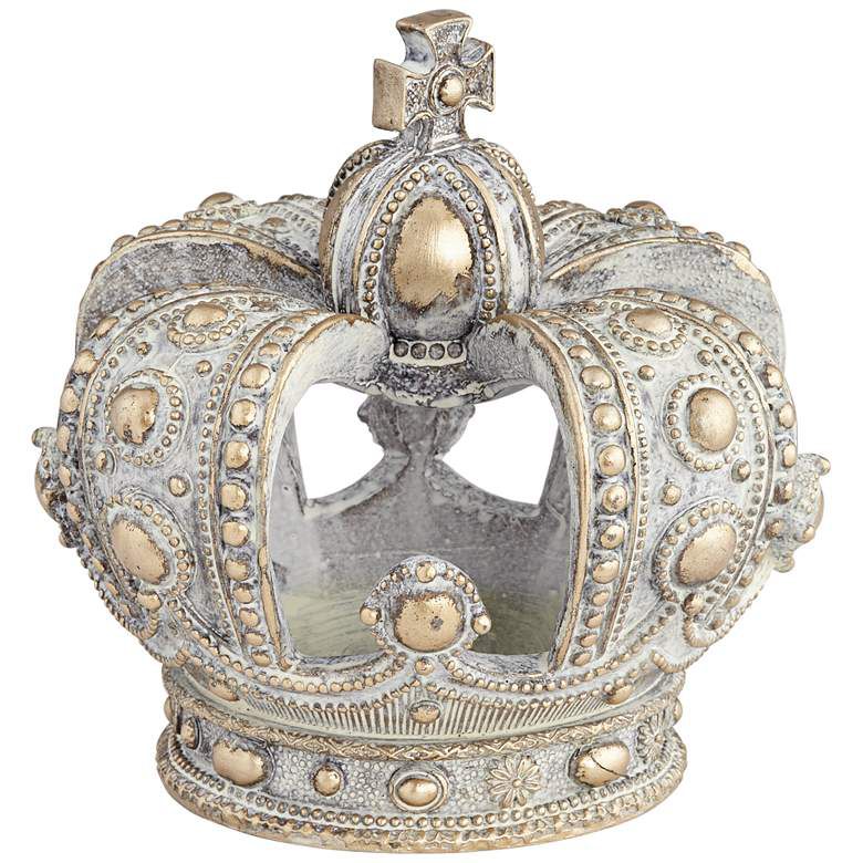 Antique White Wash High Crown Sculpture
