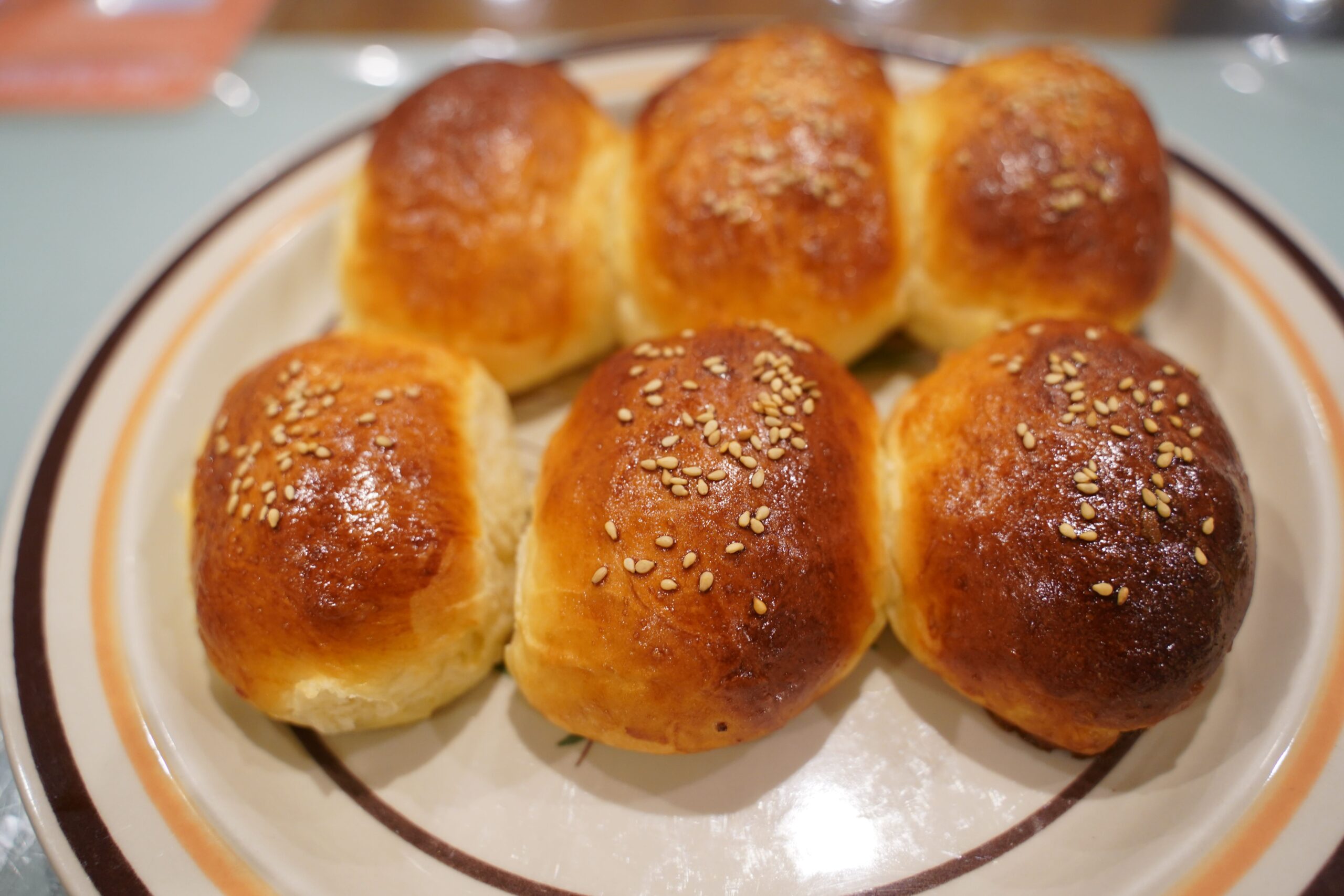 thanksgiving parker house dinner rolls on a plate