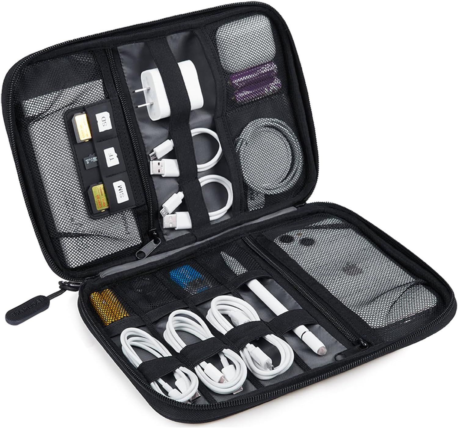 BAGSMART Electronics Organizer Travel Case, Black