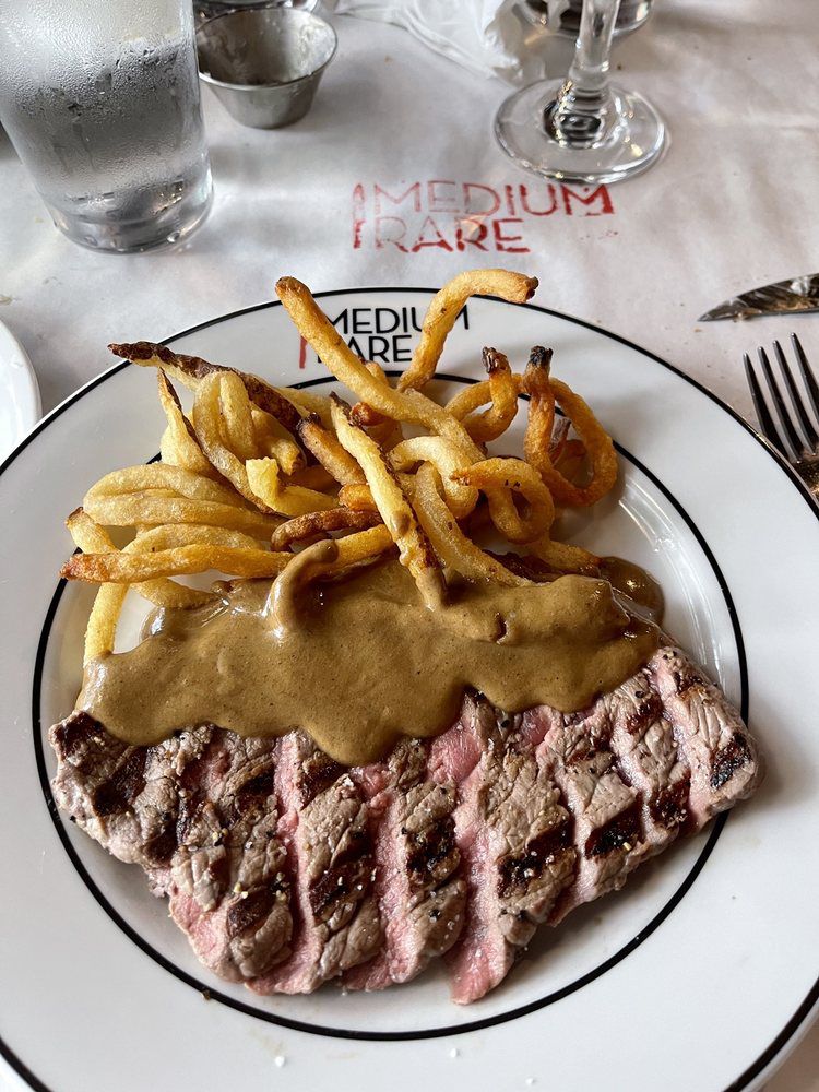 Culotte steak at the restaurant Medium Rare in Washington, D.C., which has a prix fixe menu.