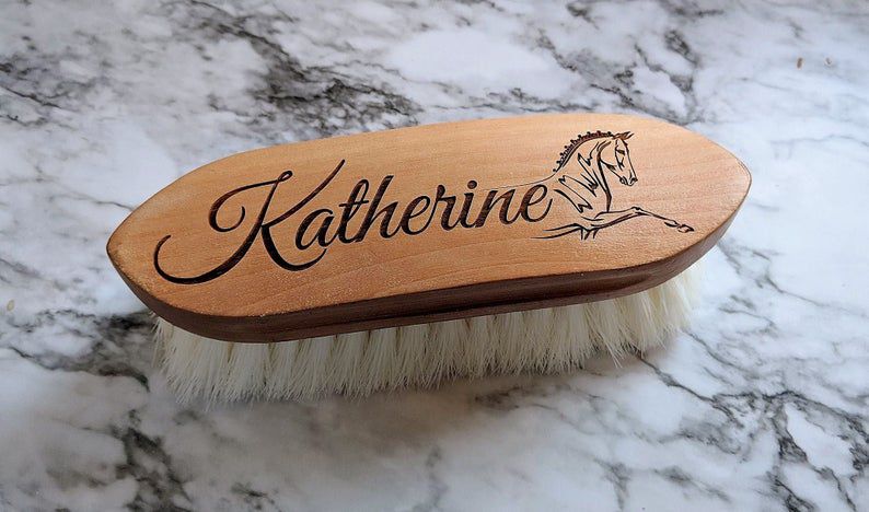 Custom Engraved Horse Brush