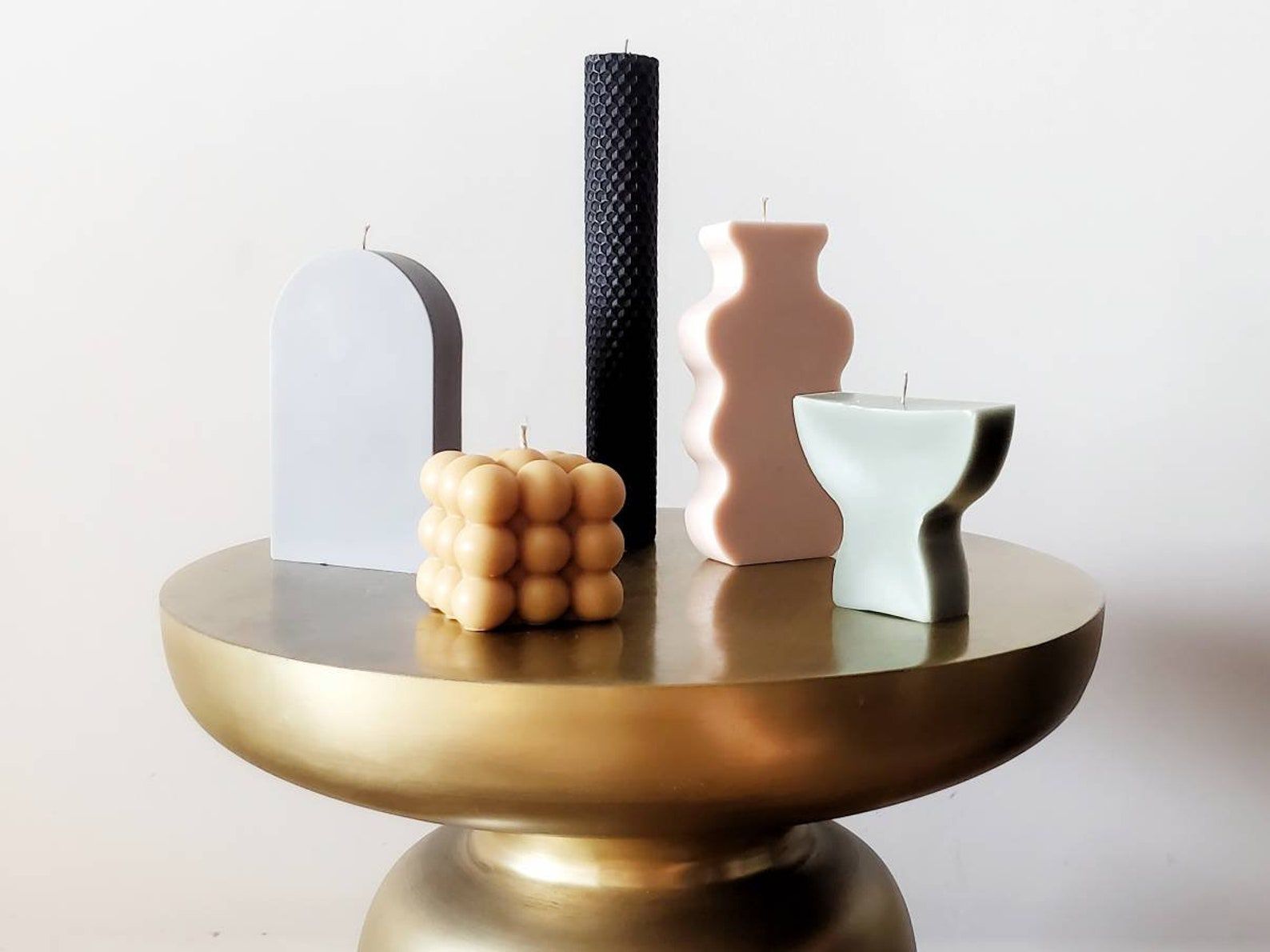 Hand Poured Geometric Candles, FormaStudiosByMaria, Etsy
