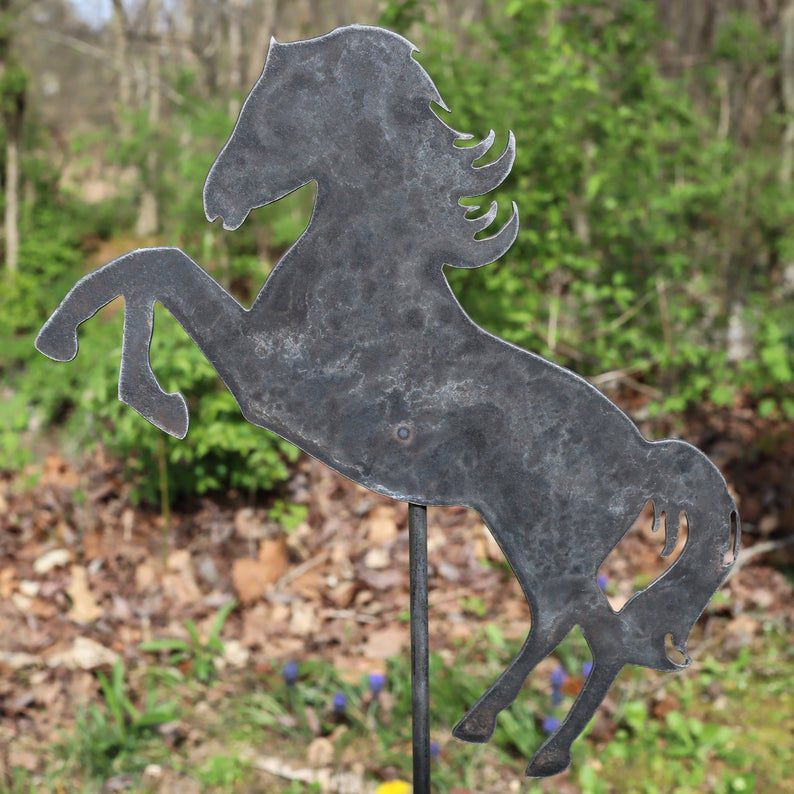 Metal Horse Garden Stake