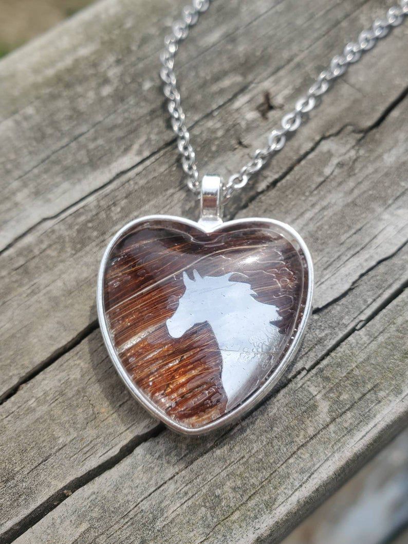 Heart-Shaped Horse Hair Necklace
