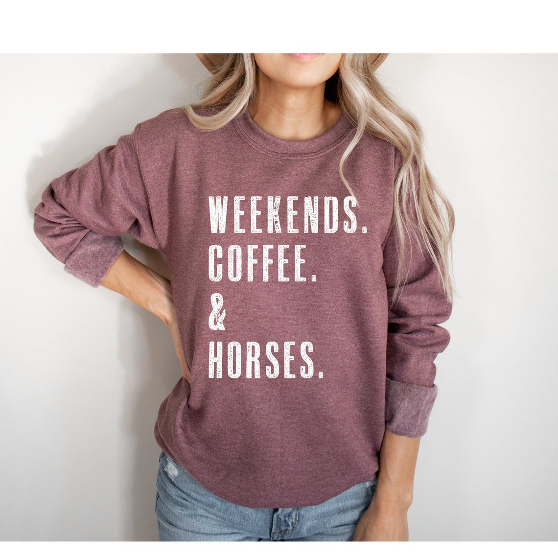 Weekends Coffee & Horses Sweatshirt