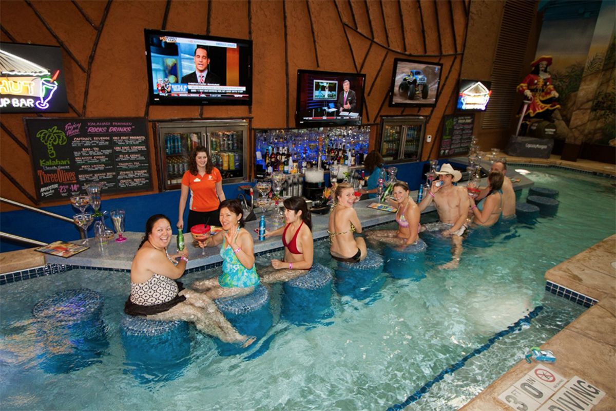 Mud Hut Swim-Up Bar, Kalahari Resorts and Conventions, Wisconsin Dells, Wisconsin
