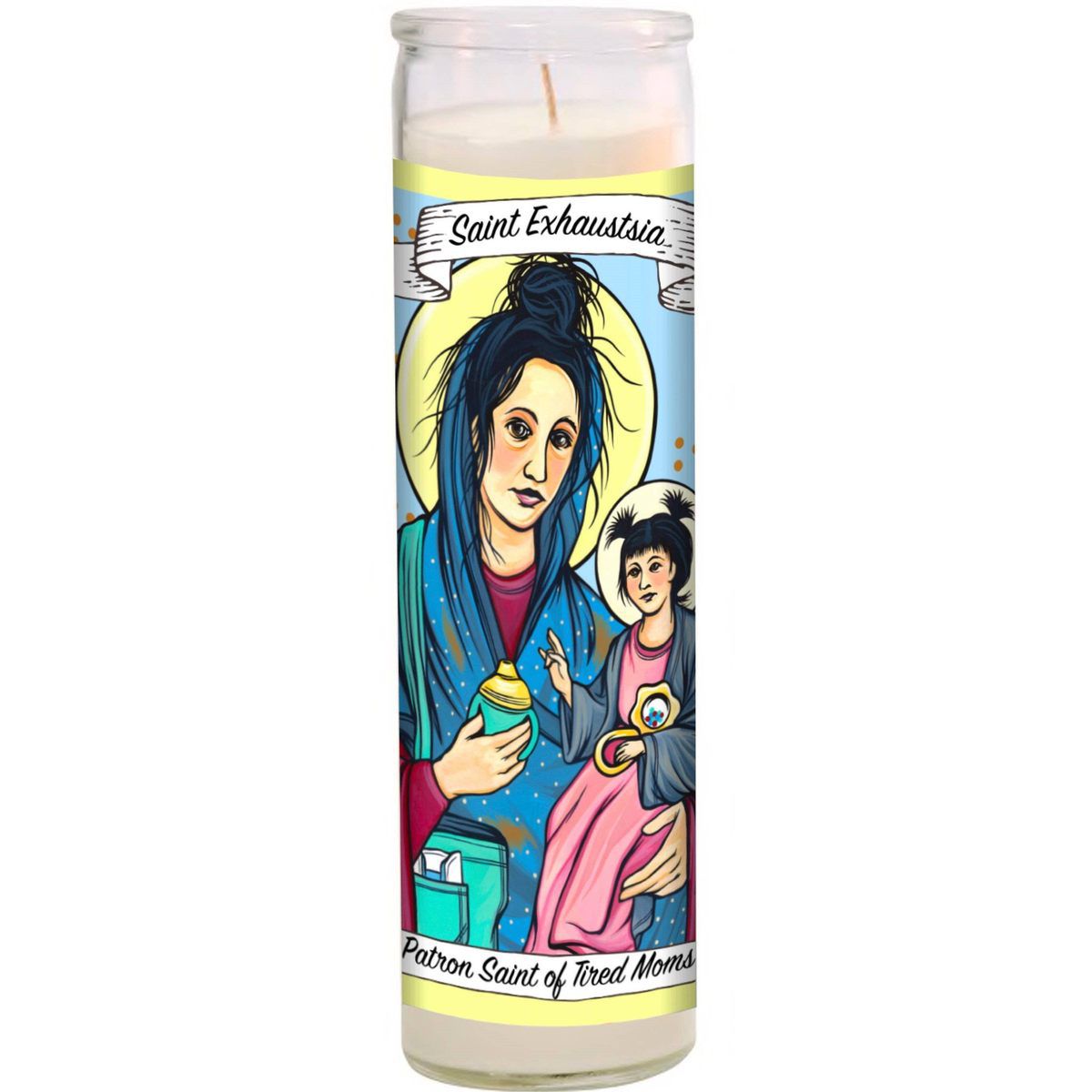 Saint Exhaustia Candle