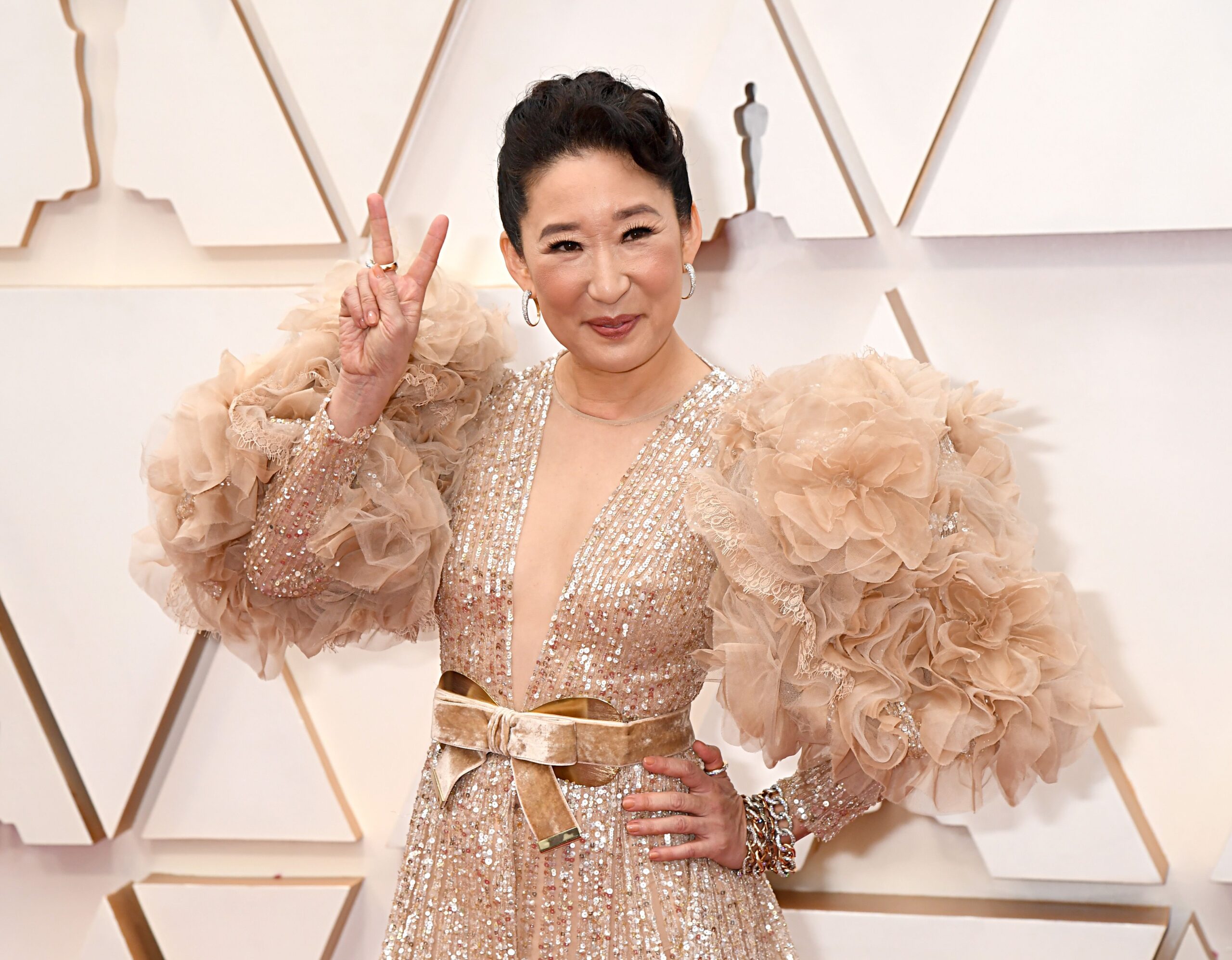 Sandra Oh attends the 92nd Annual Academy Awards at Hollywood and Highland on February 09, 2020 in Hollywood, California.