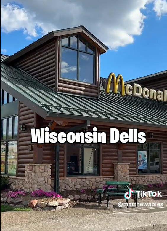 screenshot of tiktok showing unique mcdonalds