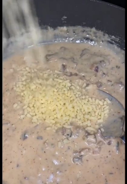 screenshot of a viral tiktok green bean casserole recipe