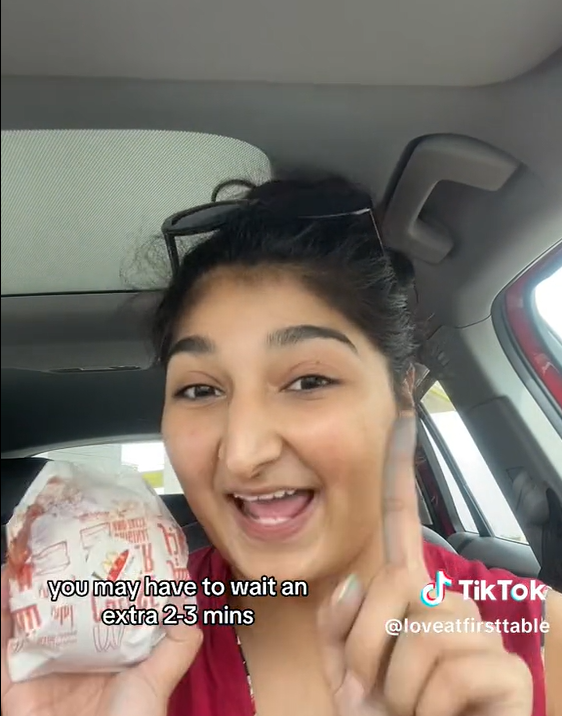 screenshot of tiktok mcdonalds ordering hack