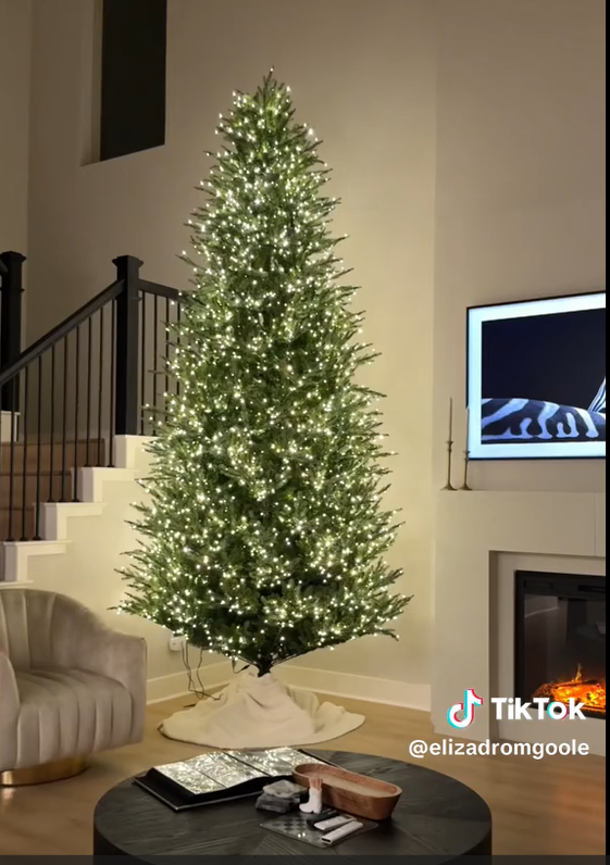 viral home depot christmas tree from tiktok screenshot