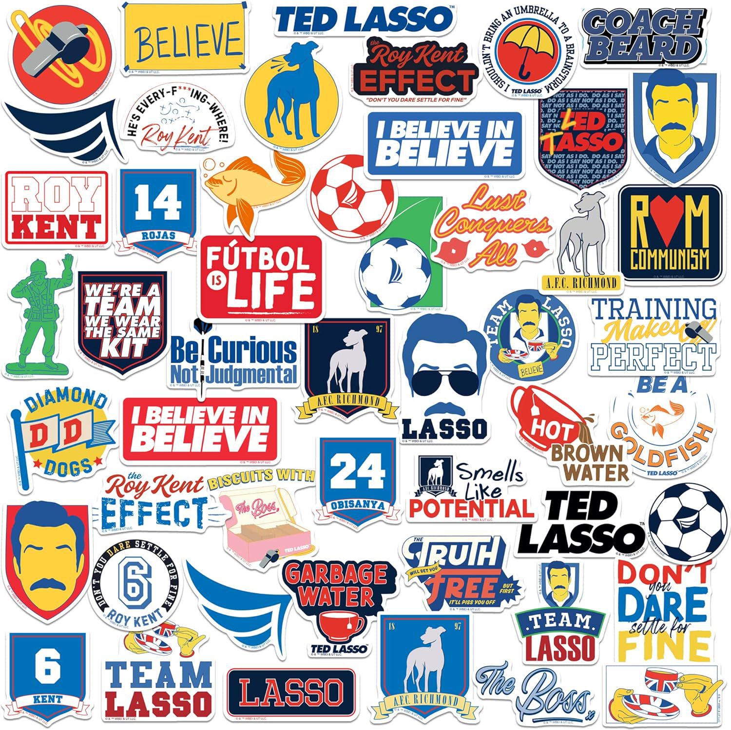 Ted Lasso 50 Count Sticker Pack