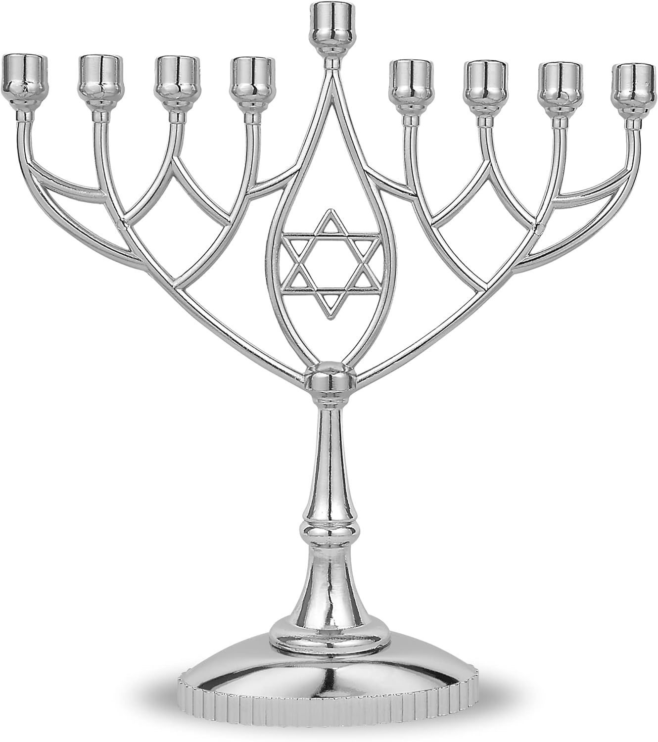 Traditional Classic Geometric Hanukkah Menorah 9