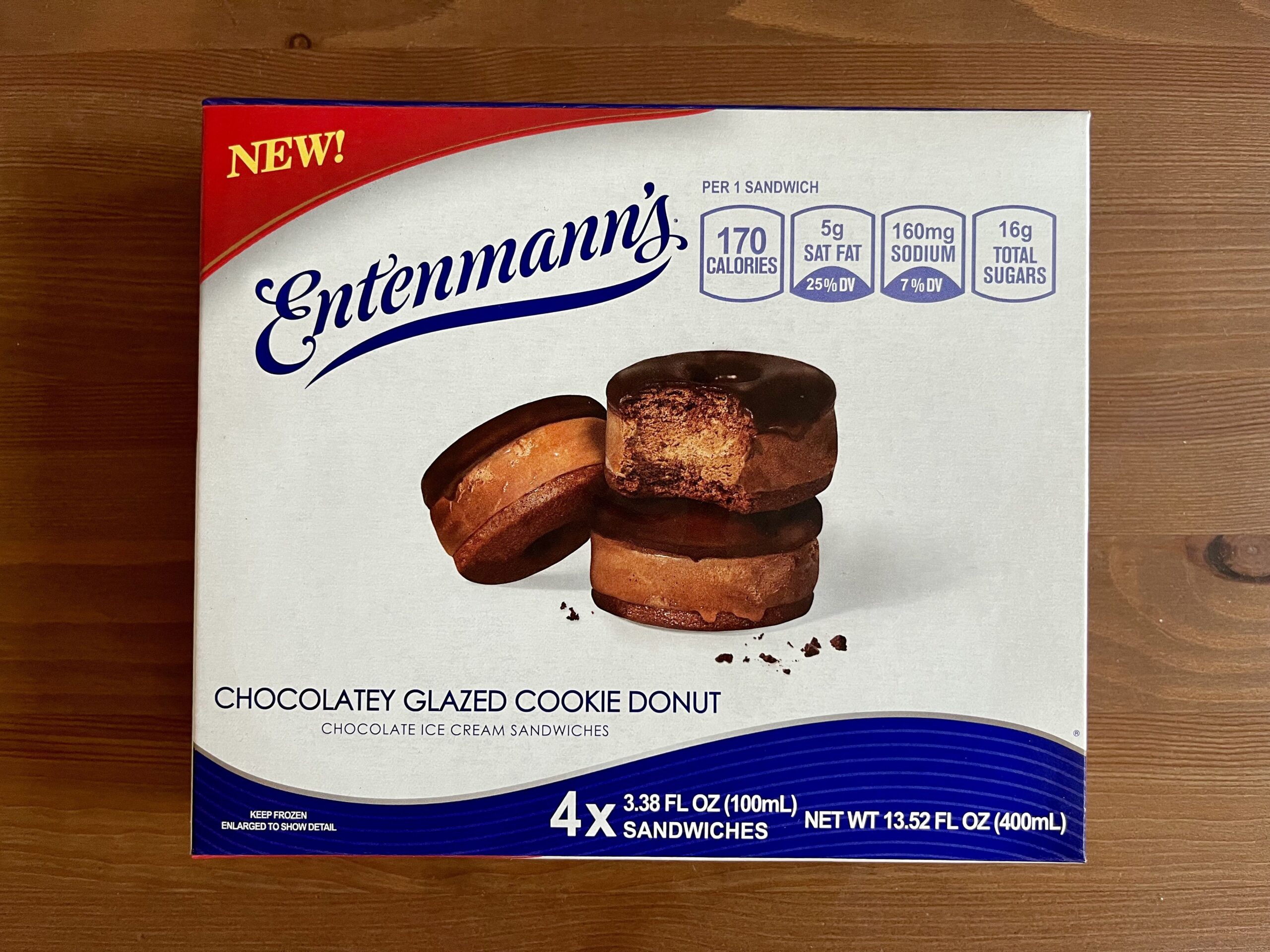 6. Chocolatey Glazed Cookie Donut With Chocolate Ice Cream
