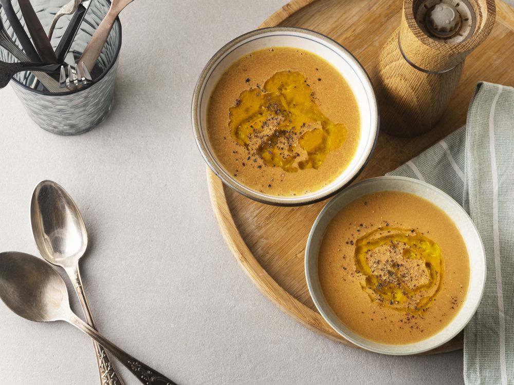 Hot soup, Lentil Soup, Butternuts squash and red lentils soup