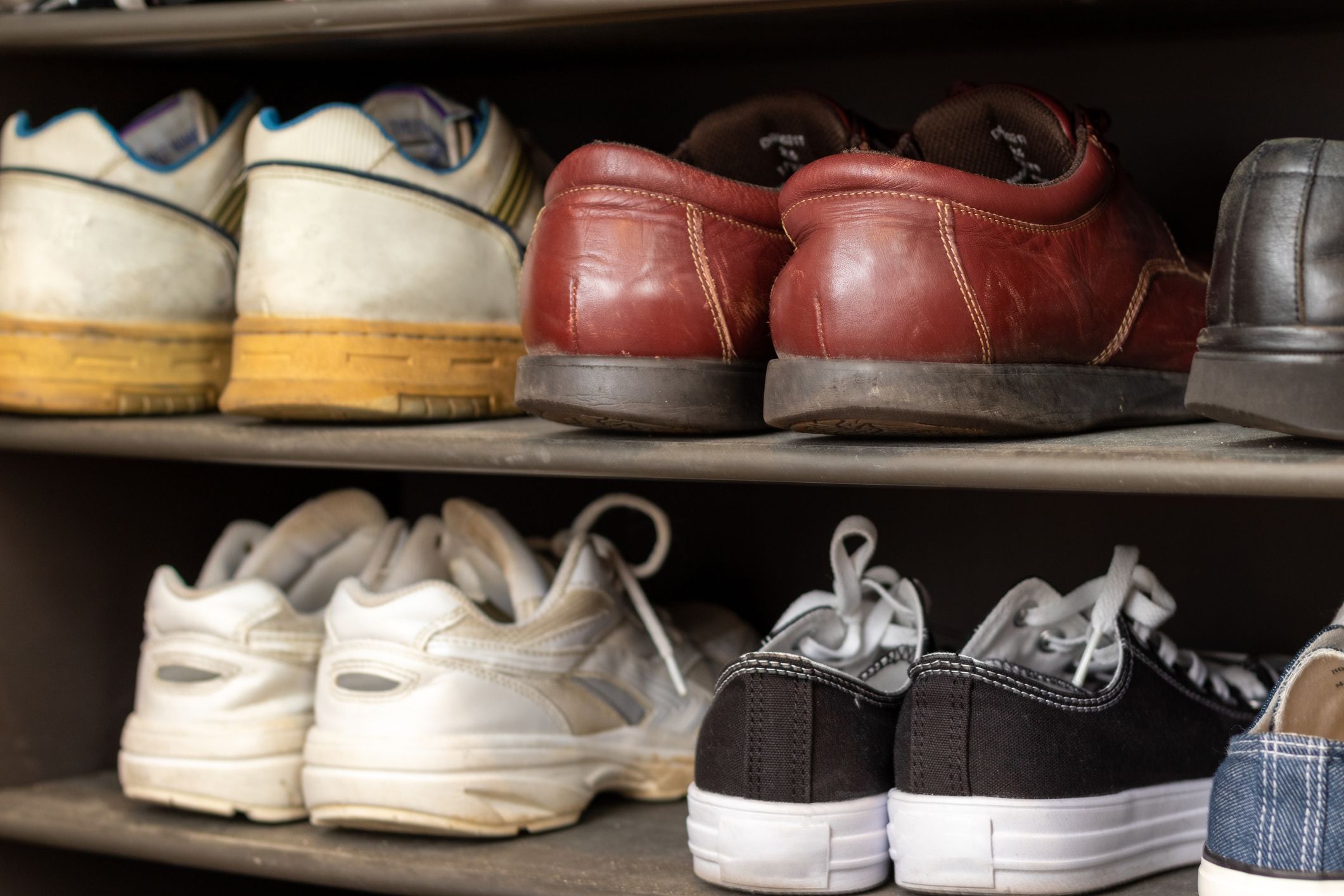 Shoes stored in the shoe box