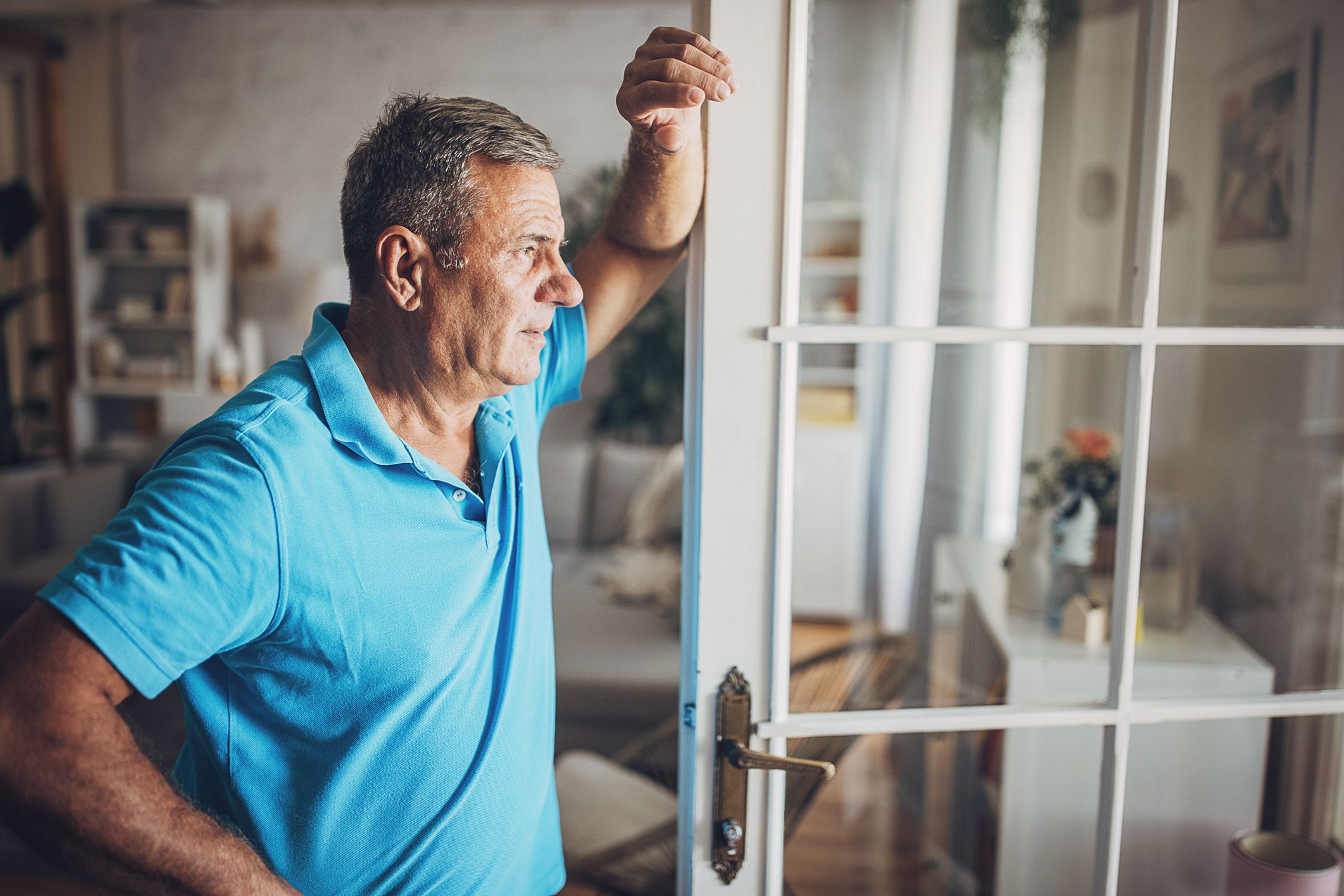 Portrait of an older business man, an active senior