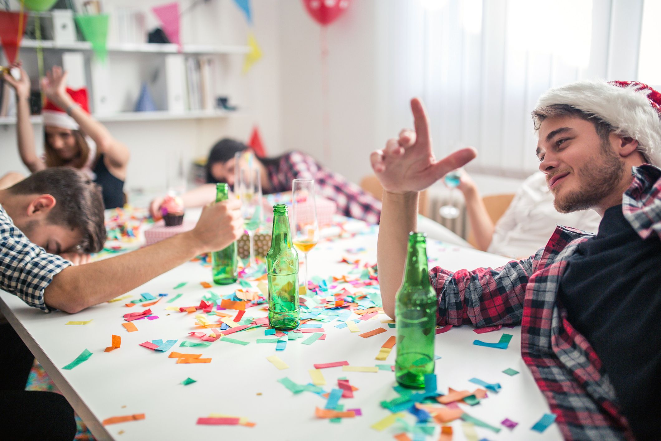 employees passing out at office christmas party