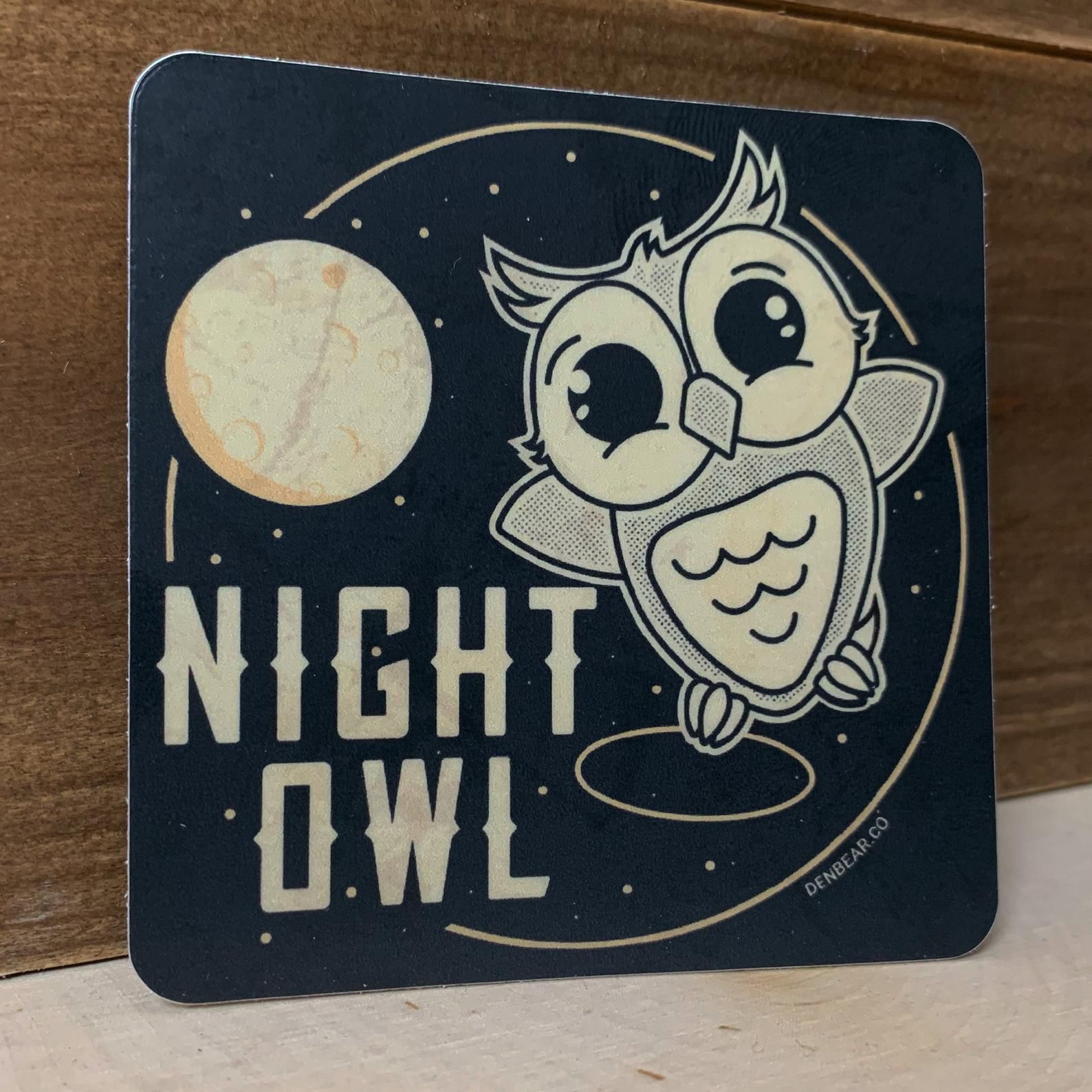 Night Owl Vinyl Sticker