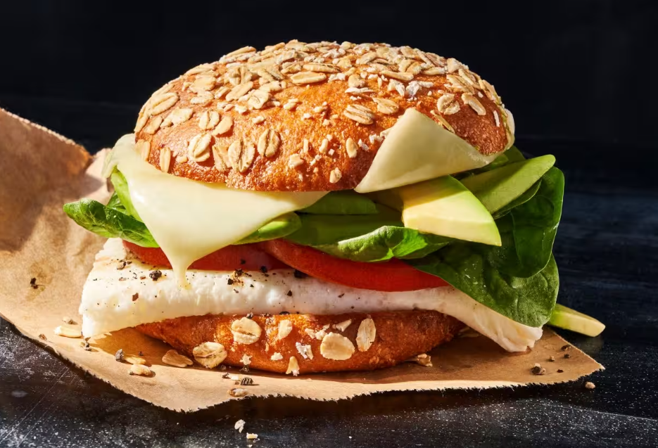 Panera avocado egg white spinach breakfast sandwich