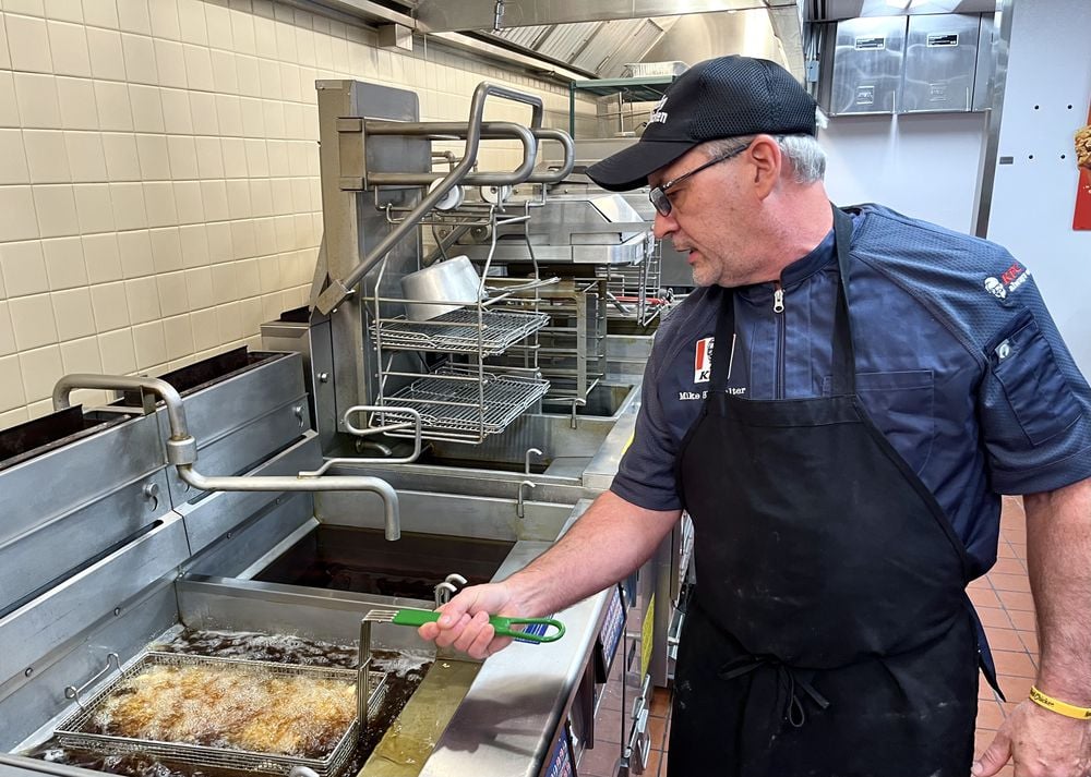 mike showalter kfc frying chicken