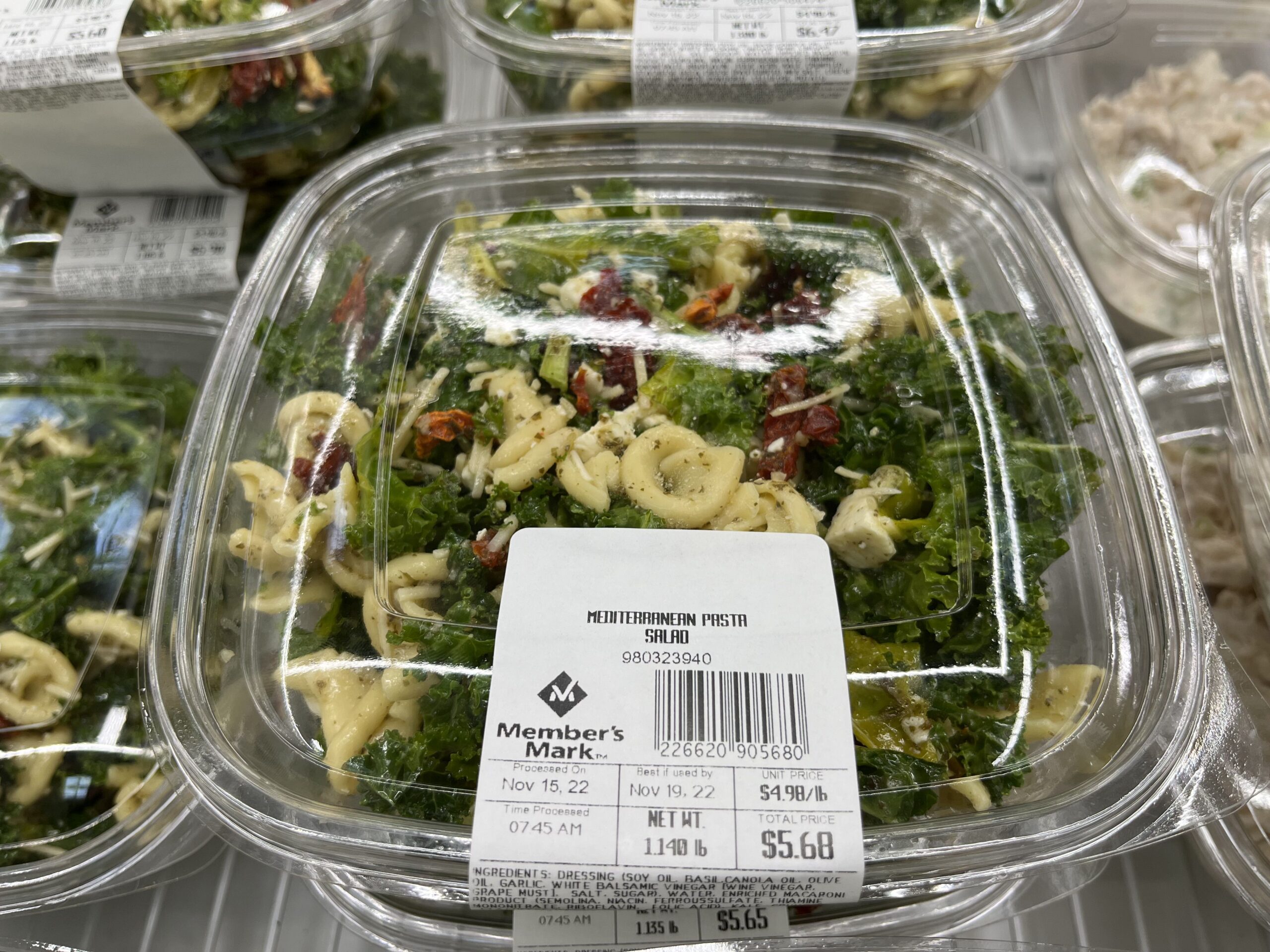 sams club mediterranean pasta salad