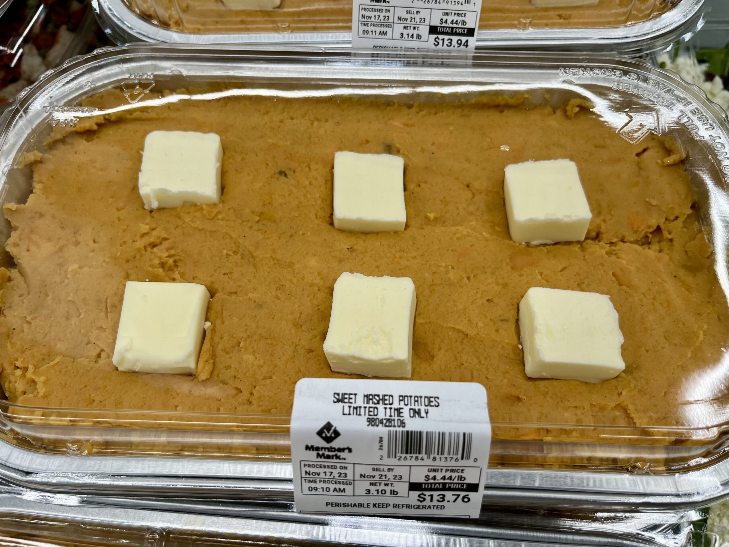 sweet mashed potatoes from sam's club
