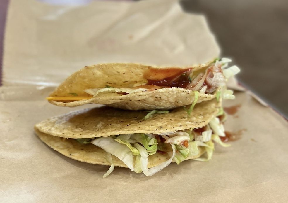 two tacos from jack in the box