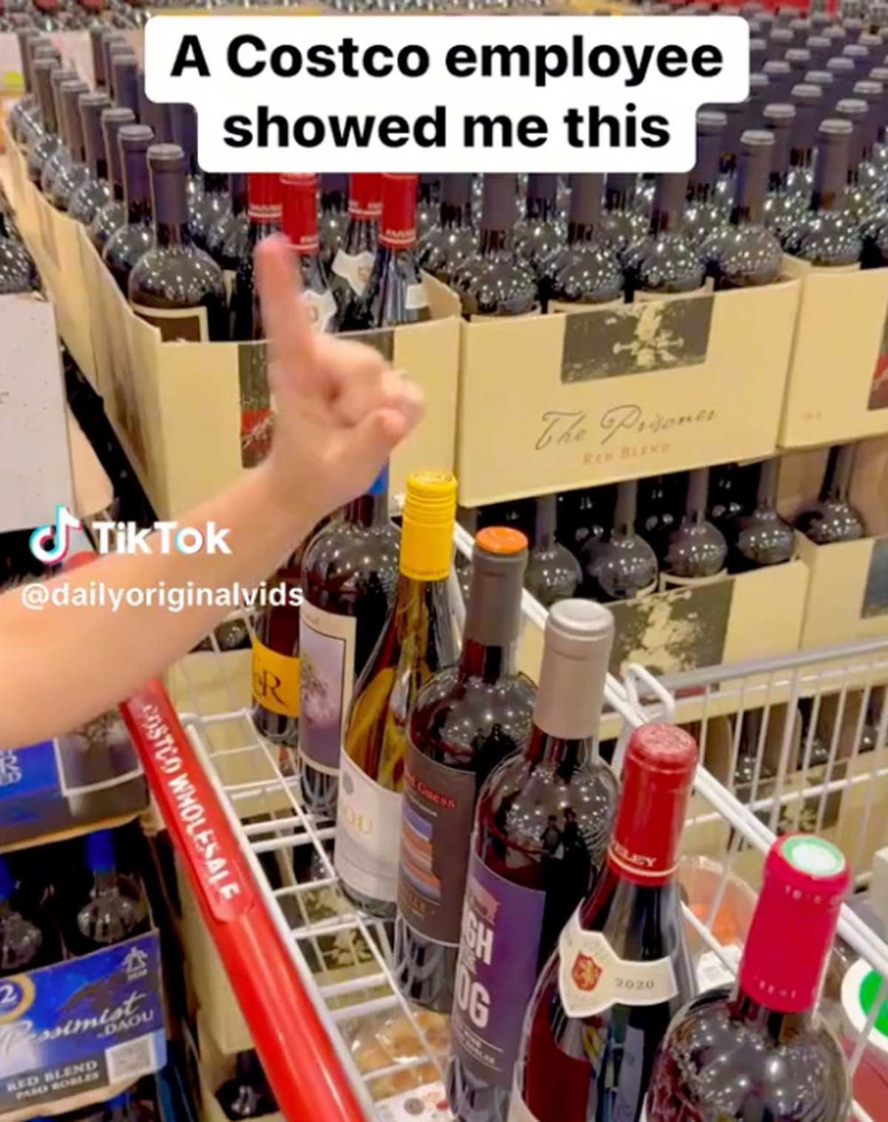 Wine Bottles in Costco Cart
