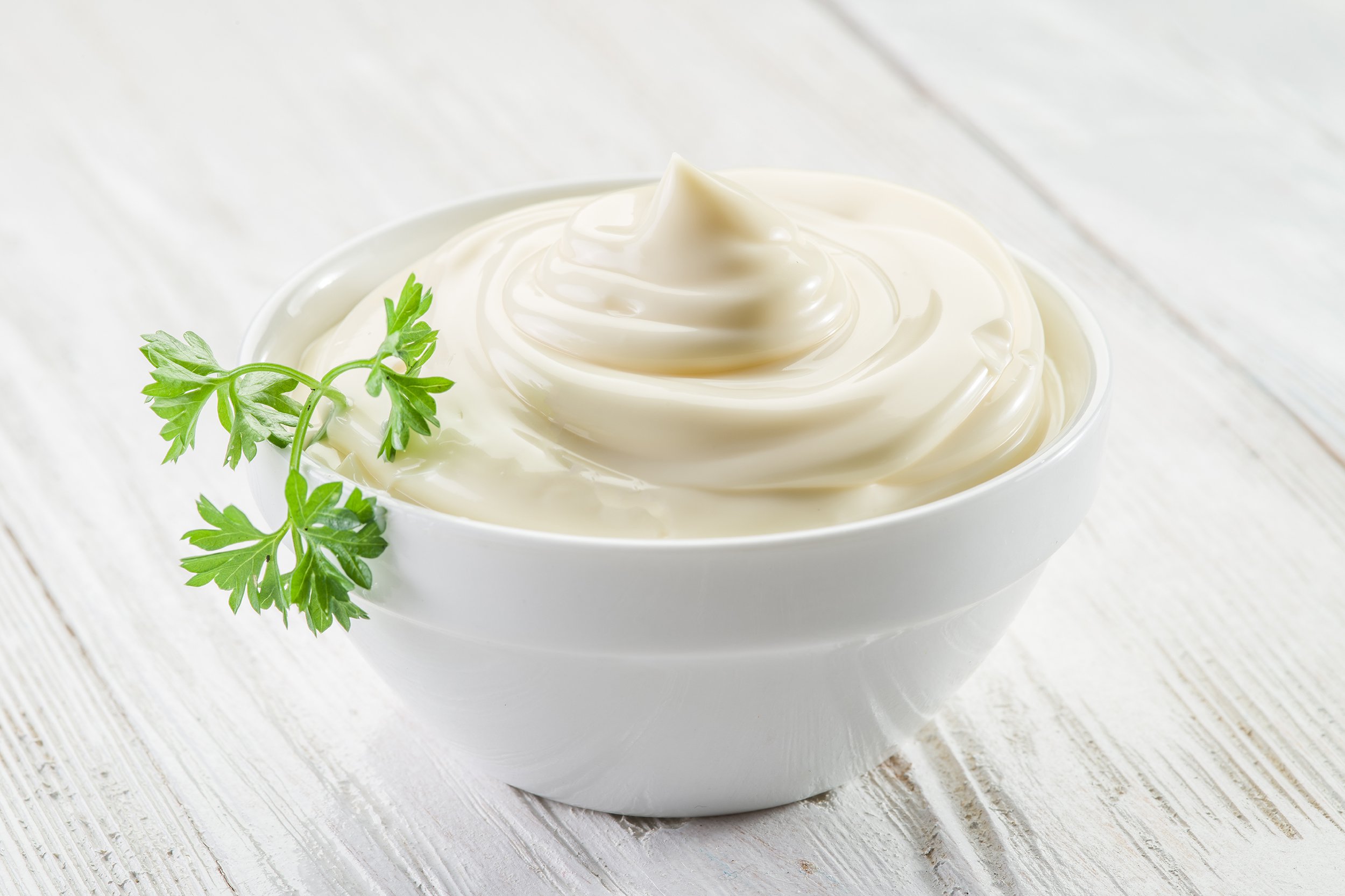 mayonnaise on wooden counter