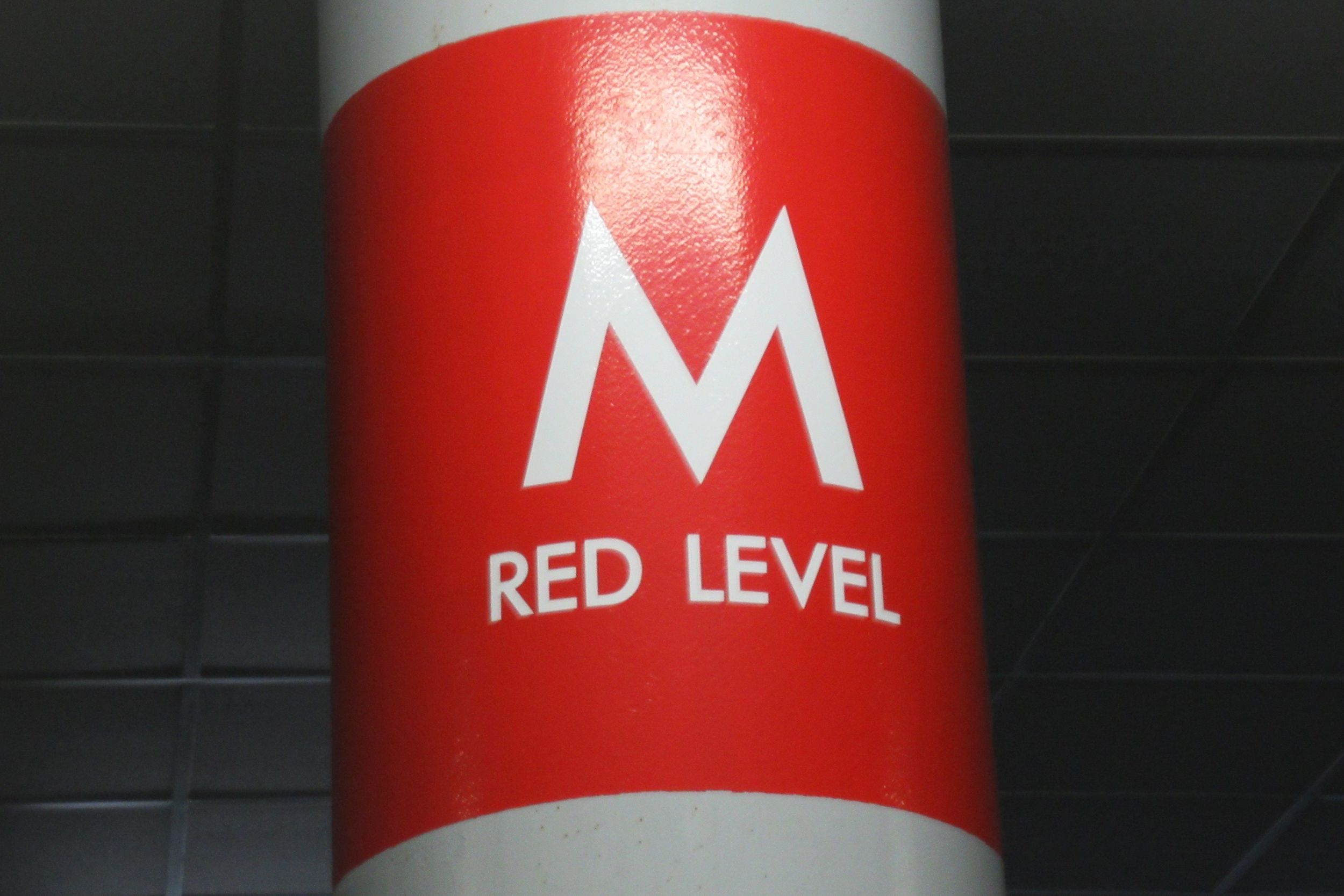 red level in Ikea parking deck