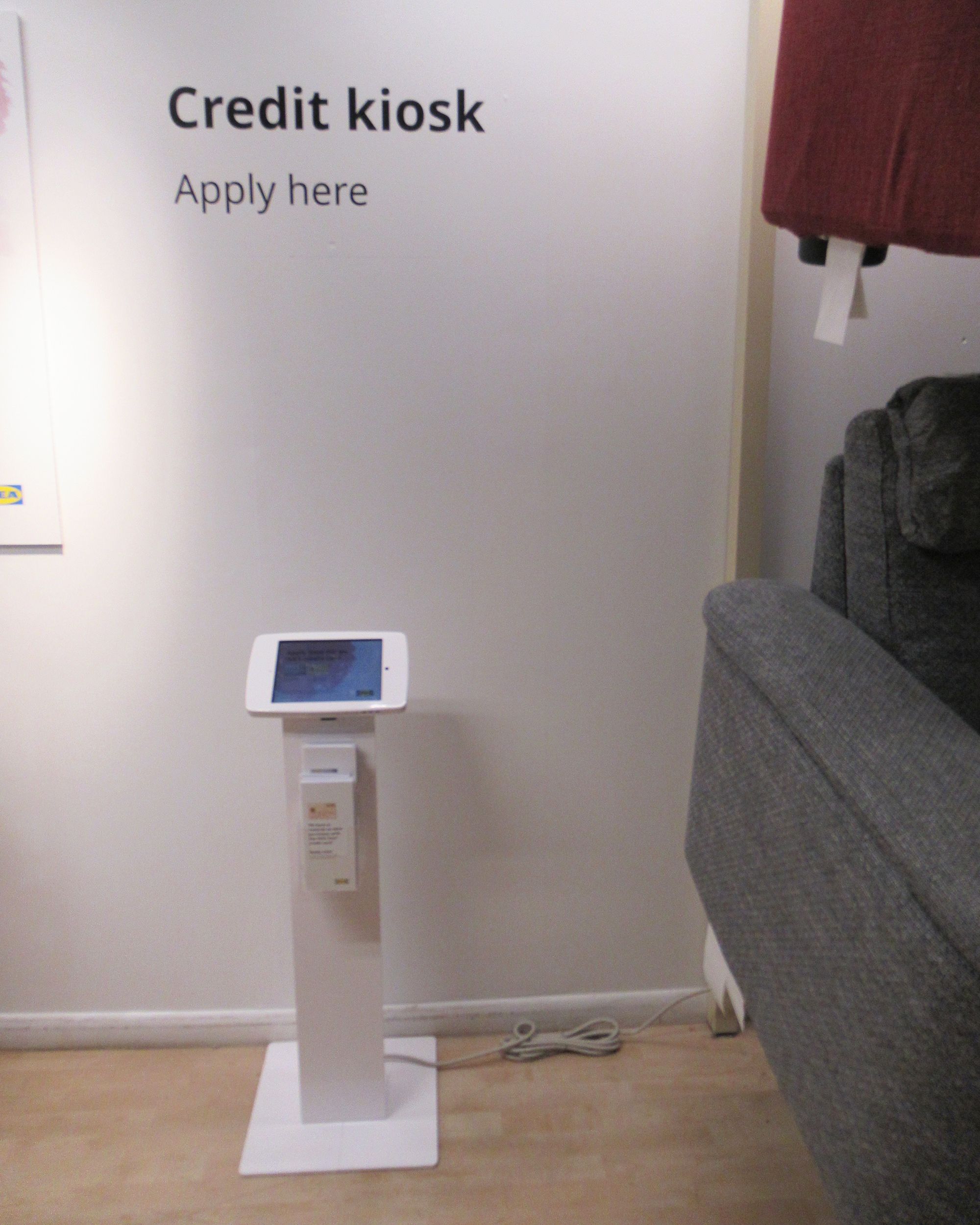 credit kiosks at Ikea