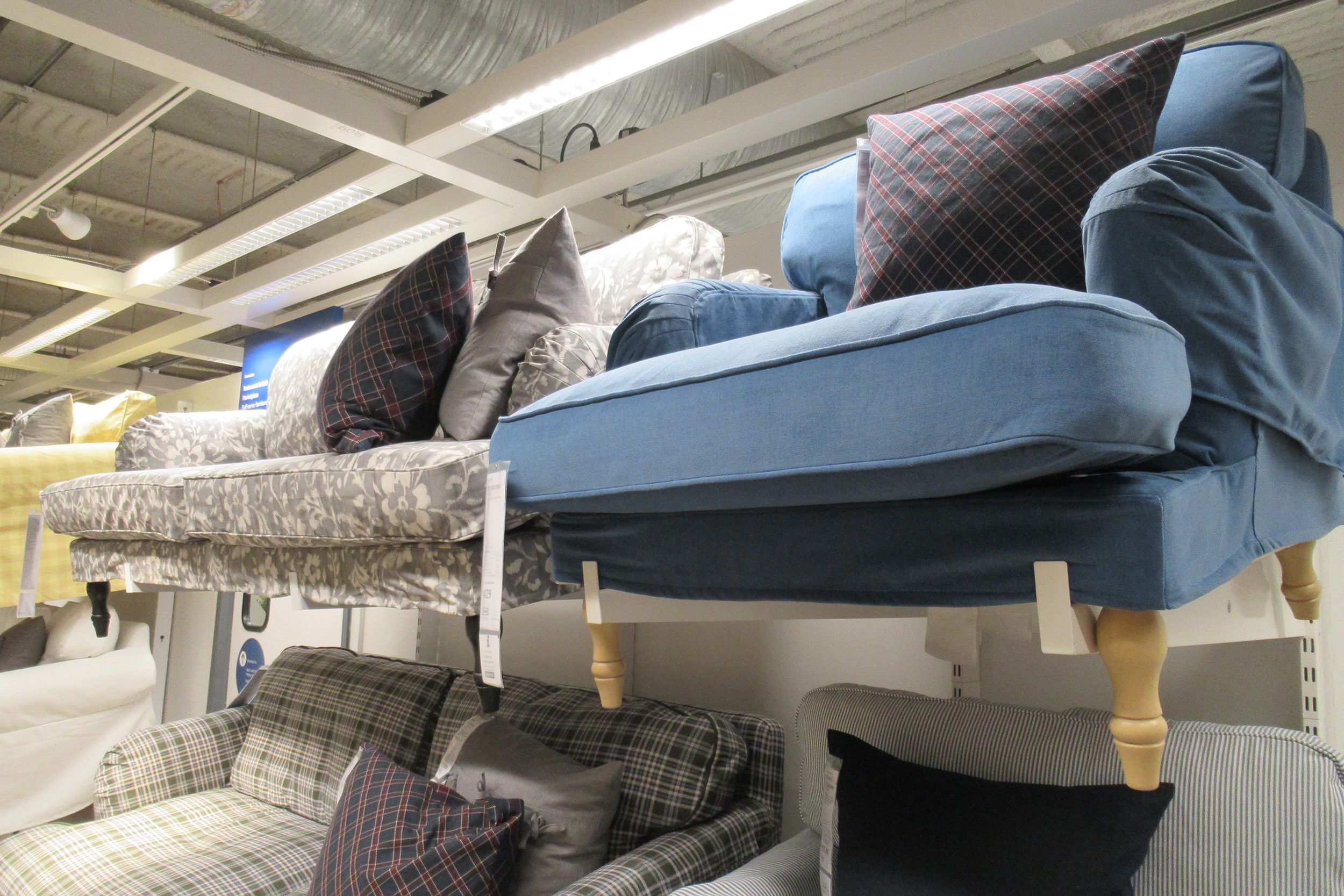 couches on display at Ikea